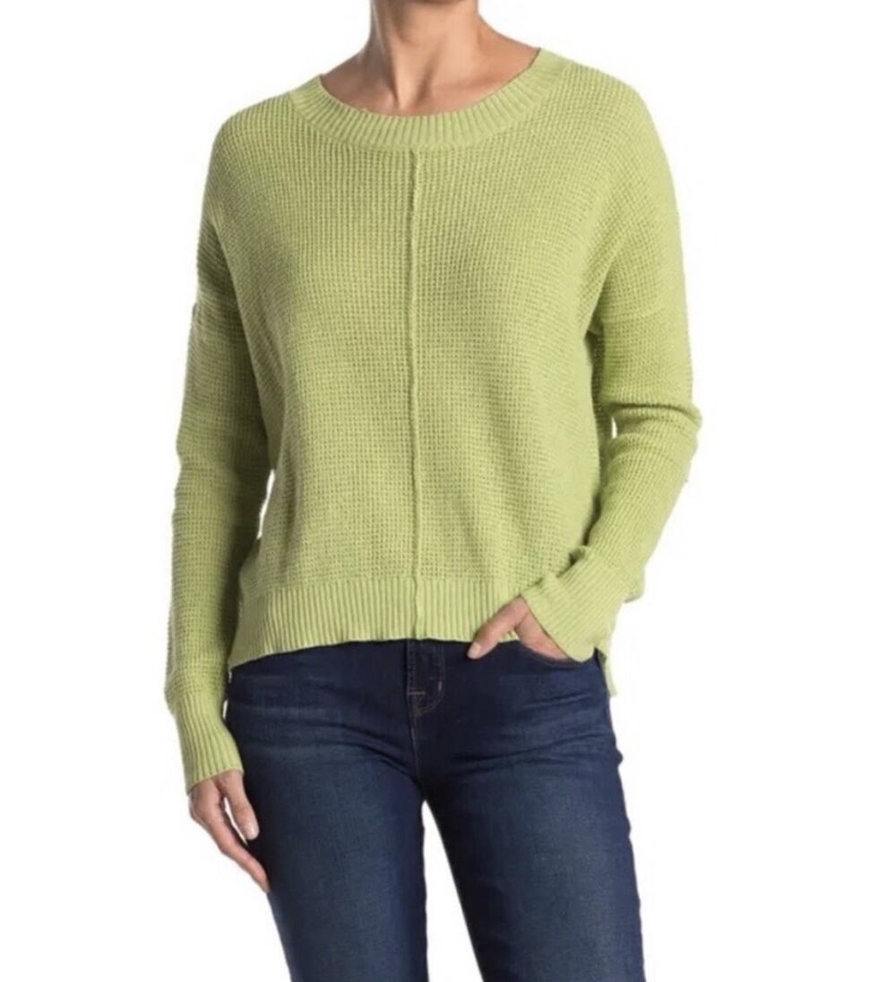 Sweet Romeo Seed Stitch Pullover Green Tomato Sweater Size M A003068